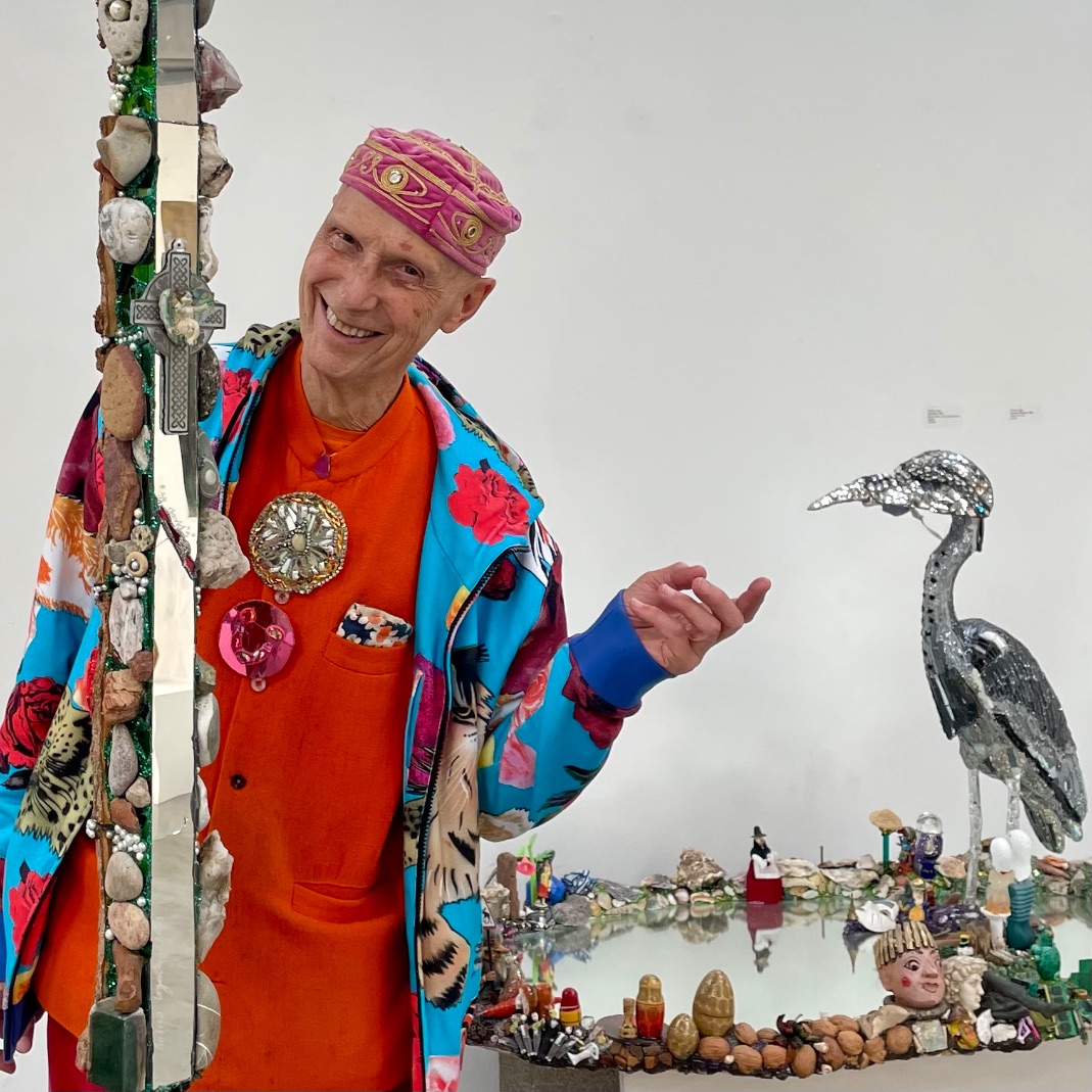 Andrew Logan talks about his artwork in the Winter